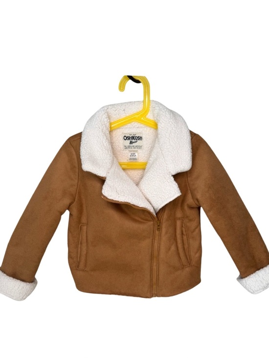 OshKosh B'gosh Other - OSHKOSH B’GOSH Girls Faux Suede Jacket With Sherpa Cream Fleece Size 6/6X Warm